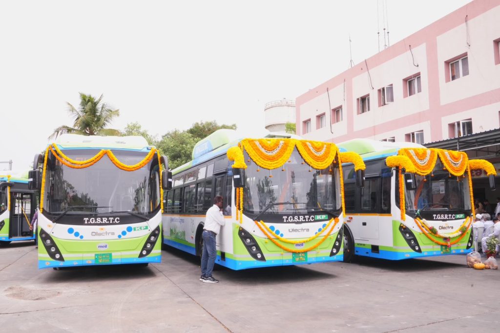 Olectra Deploys 60 Electric Buses in Hyderabad, Expanding TGSRTC Fleet to 500 Units